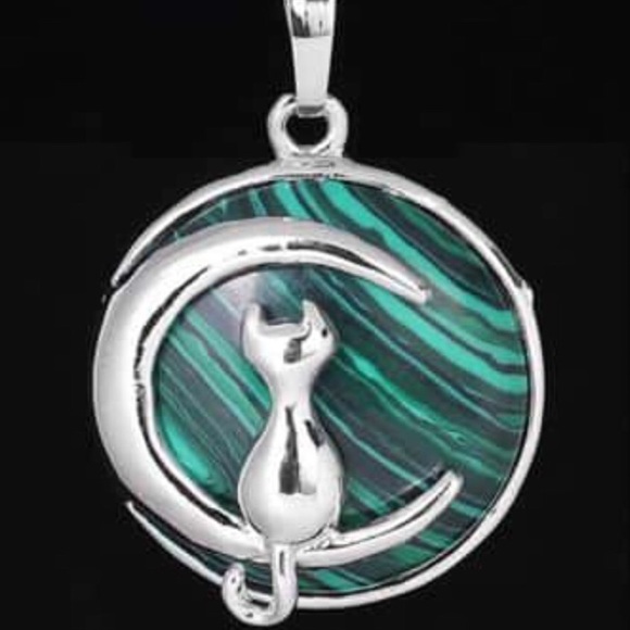 Gemstone necklace white gold with 925 Silver chain - Picture 3 of 9